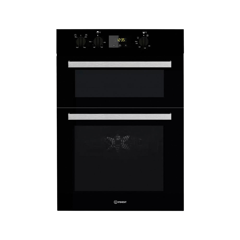 Indesit Double Oven Eye Level - Black