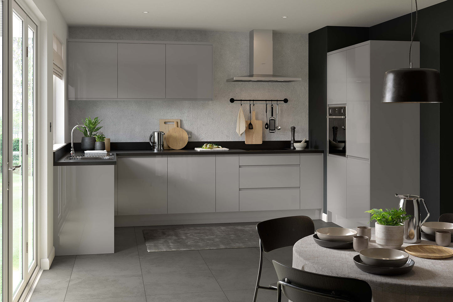 J-Pull Gloss Dust Grey 570 x 396 Sample Door