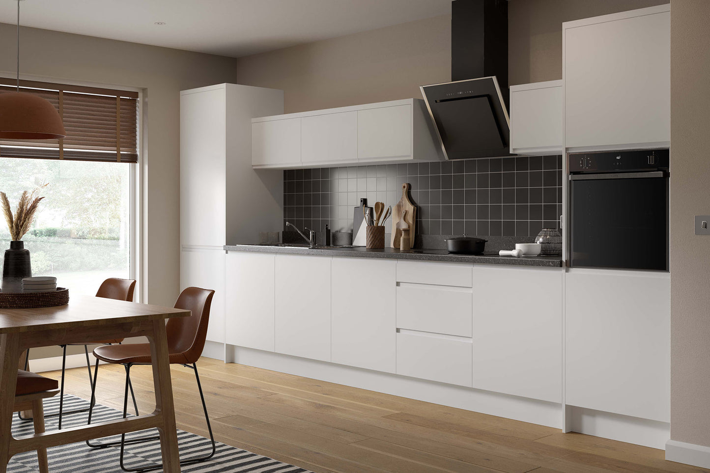 J-Pull Matt White 570 x 396 Sample Door