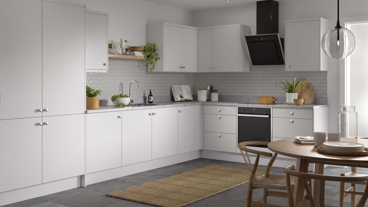 Slab Standard Light Grey Kitchens