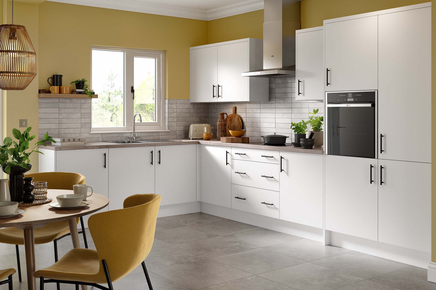 Slab Standard White Kitchens