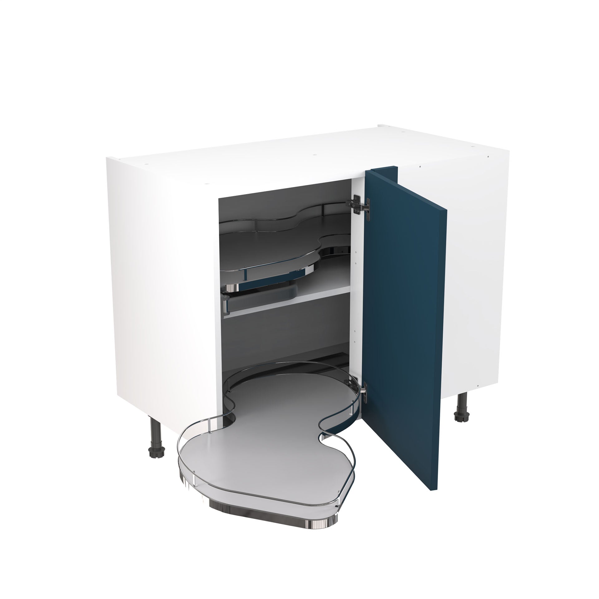 1000 Base Cabinet With Dual-Handed Nuvola Blind Corner