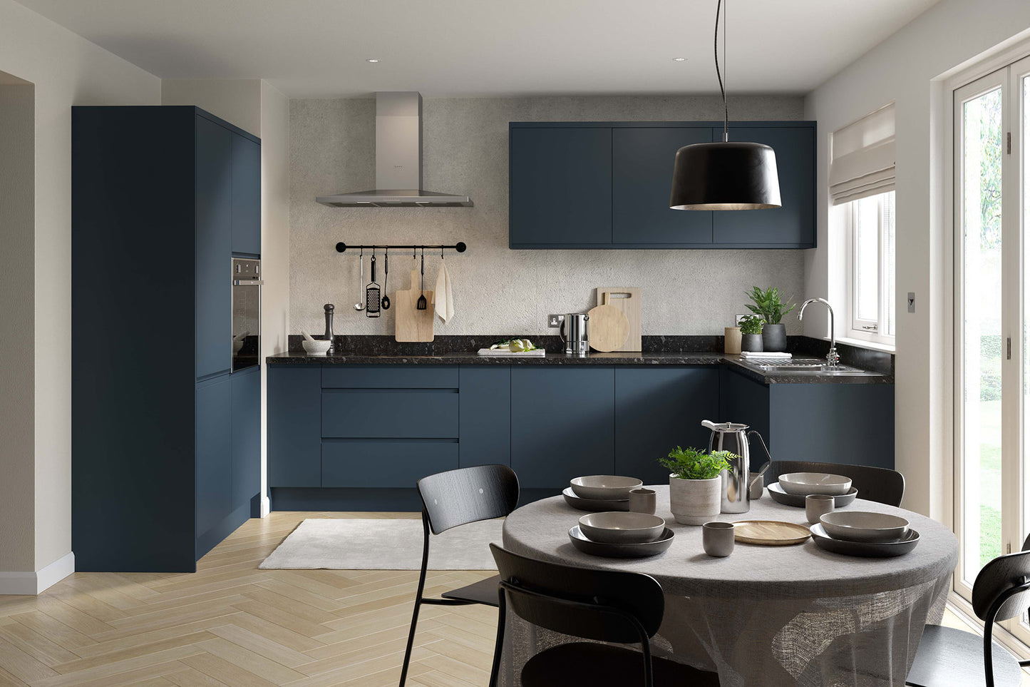 J-Pull Matt Indigo Blue 570 x 396 Sample Door