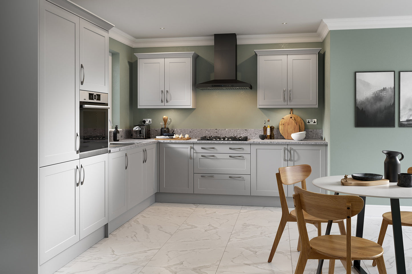 Shaker Matt Light Grey 570 x 396 Sample Door