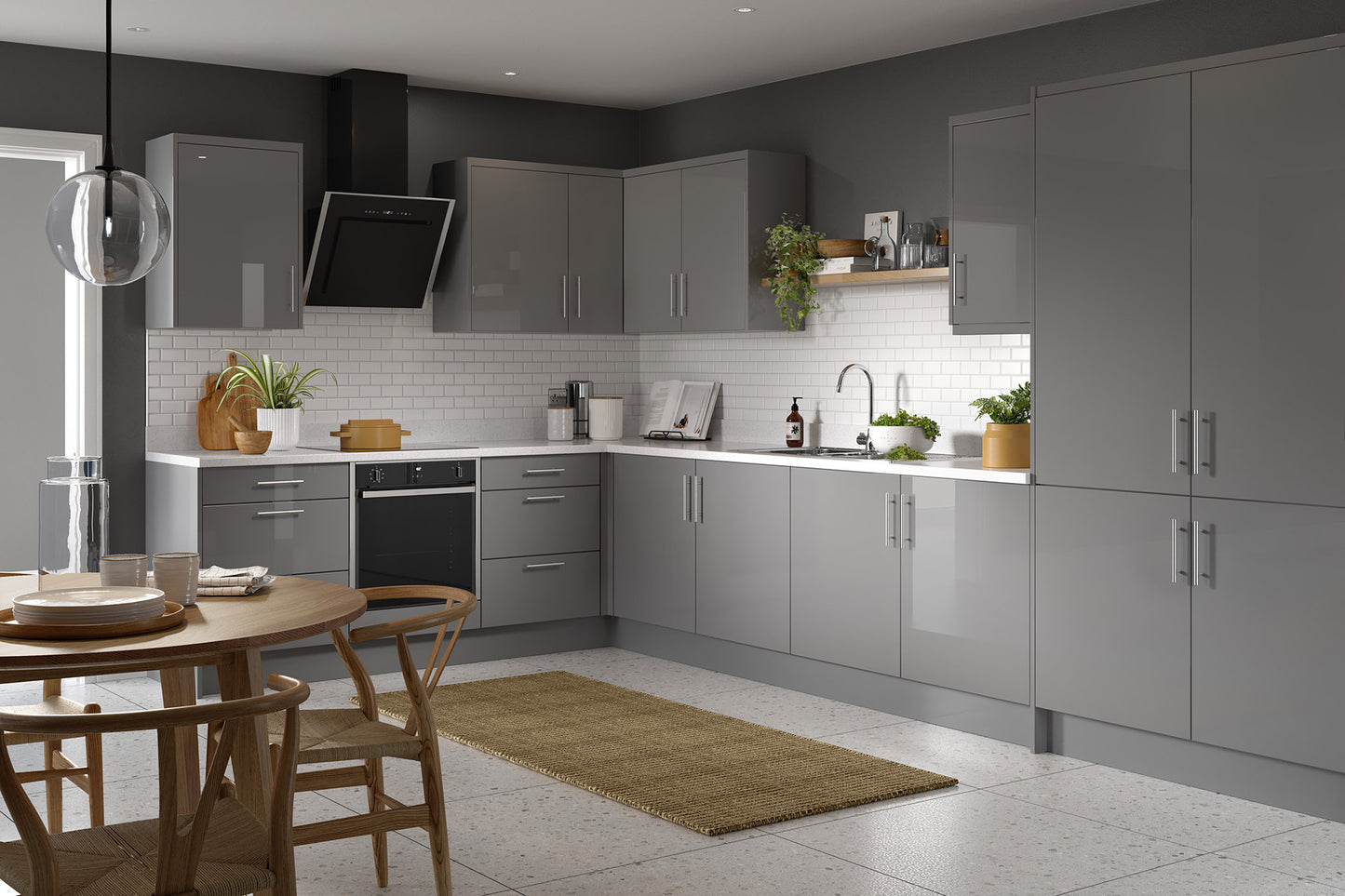 Slab Gloss Dust Grey 570 x 396 Sample Door